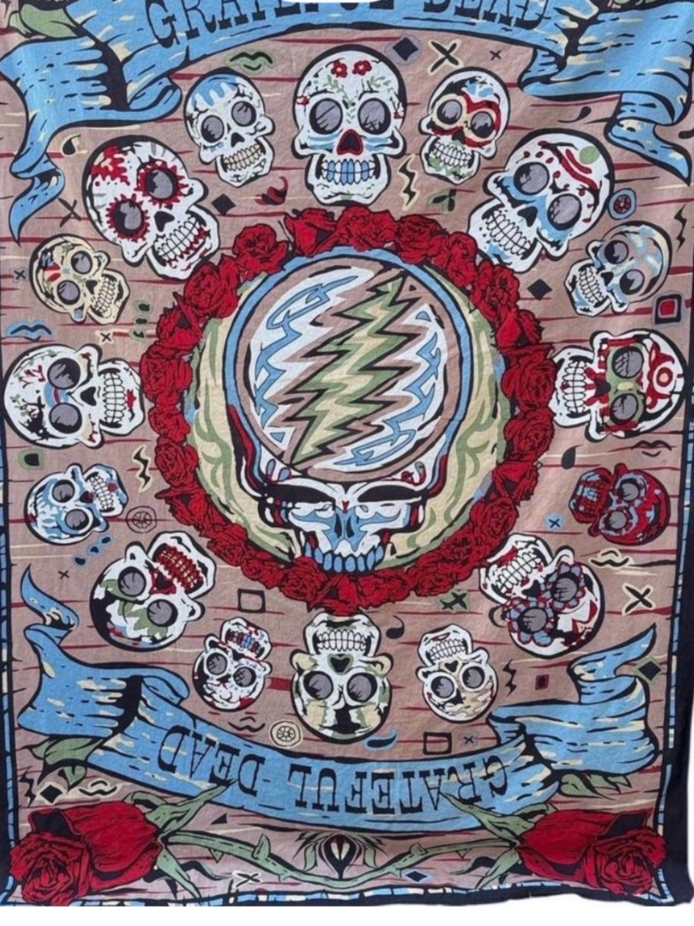 Grateful Dead Mexicali Blues Sugar Skull Tapestry 60x90 100% Cotton 2011